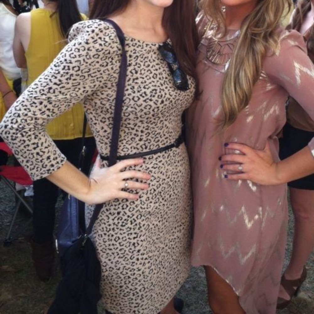 Leopard sweater dress